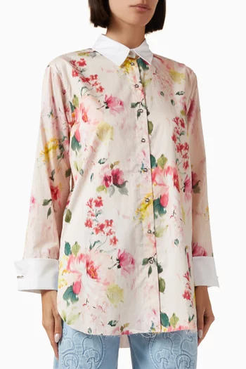 Flower Print Short in Cotton