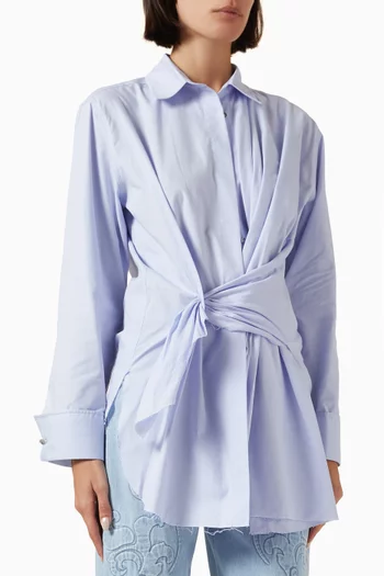 Oxford Wrap Shirt in Cotton