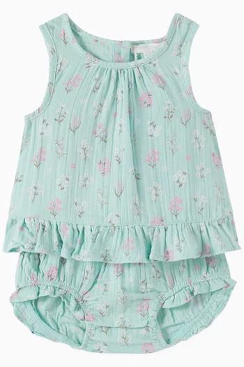 Seafoam Floral 2-piece Set in Organic Cotton