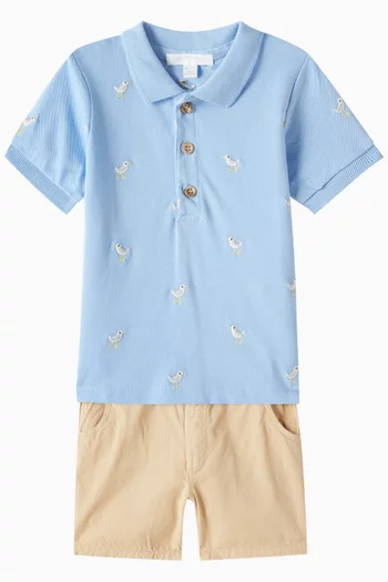 Seagull Polo Shirt in Organic Cotton Pique
