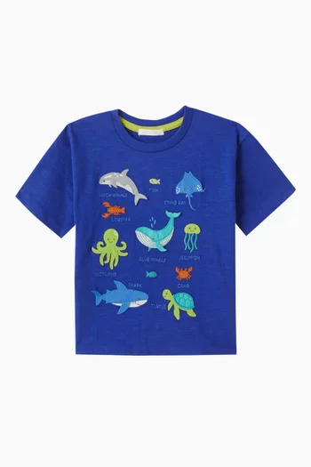 Marine Life Relaxed T-shirt in Organic Cotton