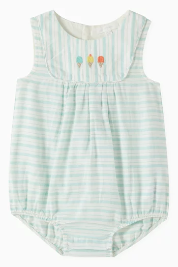 Ice Cream Bodysuit in Organic Cotton & Linen