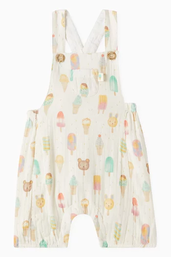 Gelati Crinkle Overalls in Organic Cotton Muslin
