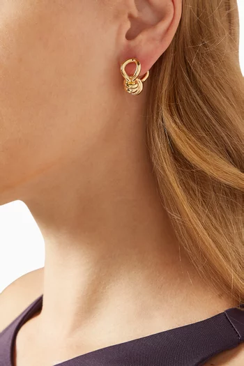 Knot Hoop Earrings in 18kt Gold-plated Silver