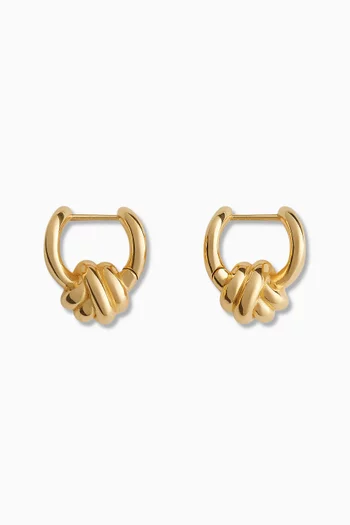 Knot Hoop Earrings in 18kt Gold-plated Silver