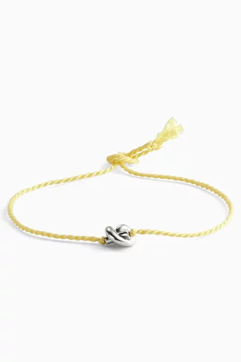 Friendship Bracelet in Silk & Sterling Silver