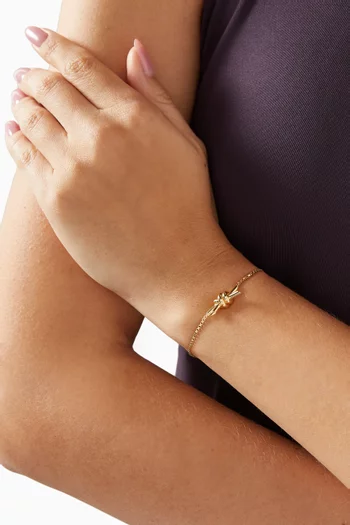Knot Bracelet in 18kt Gold-plated Silver