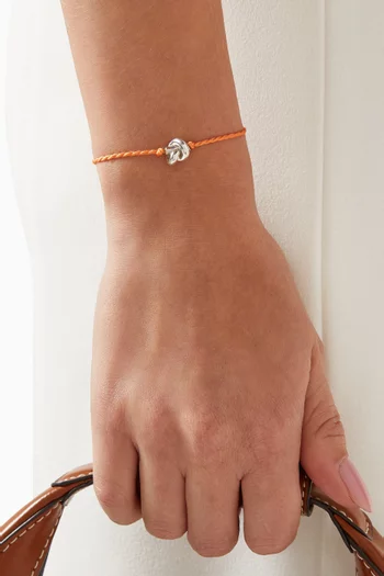 Friendship Bracelet in Silk & Sterling Silver