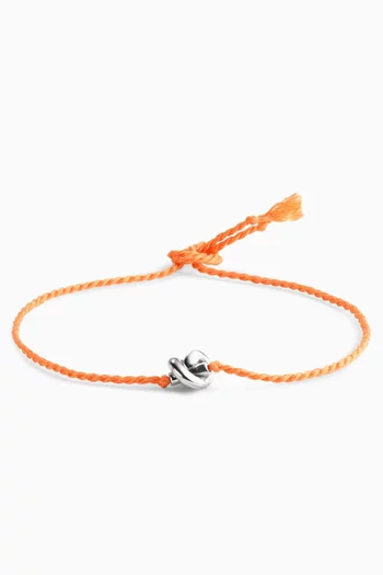 Friendship Bracelet in Silk & Sterling Silver