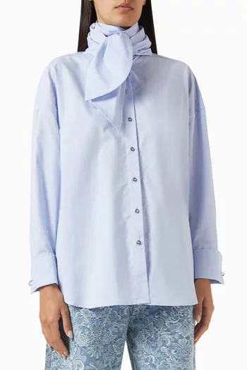 Loose Tie Shirt in Cotton