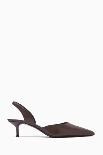 حذاء كلاسيك سيباستيون بسير خلفي وكعب 55 مم جلد