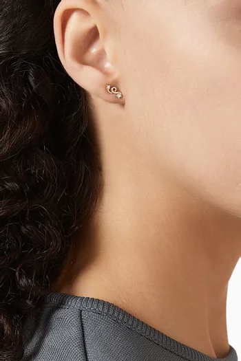 Mini Diamond Loop Single Earring in 9kt Yellow Gold