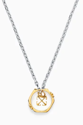 Arrow Necklace in Brass