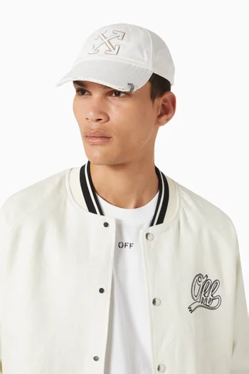Arrow Baseball Cap in Distressed Cotton