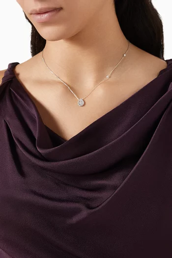 قلادة بدلاية بتصميم دمعة مرصعة بكريستال فضة إسترلينية عيار 925