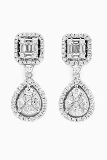 Dangle Drop Earrings in 925 Sterling Silver