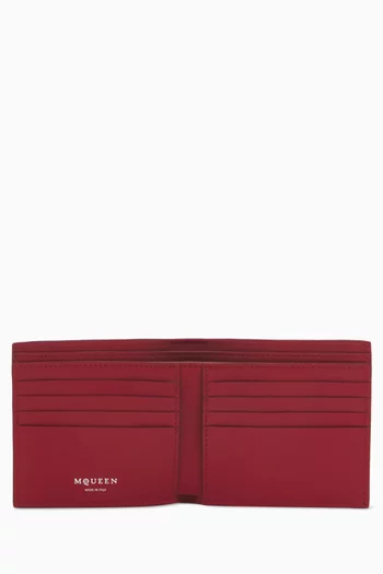 Logo Bi-fold Wallet in Calf Leather