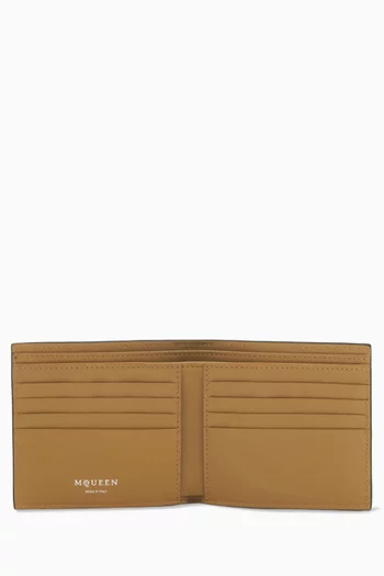 Logo Bi-fold Wallet in Crackled Leather