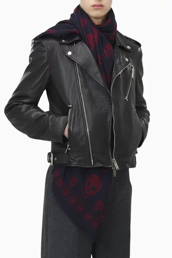 Classic Skull-print Foulard in Silk