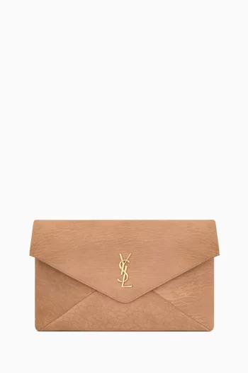 حقيبة كاساندر كبيرة بتصميم ظرف جلد ماعز