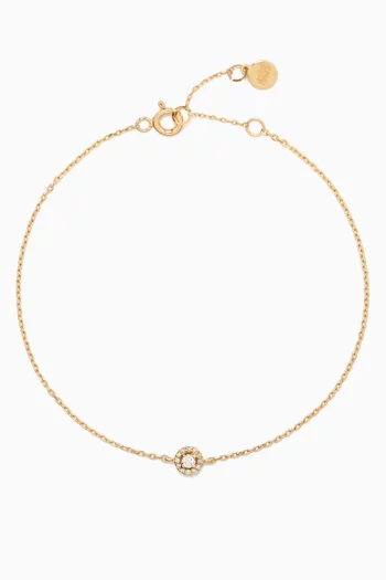Diamond Pendant Bracelet in 14kt Yellow Gold