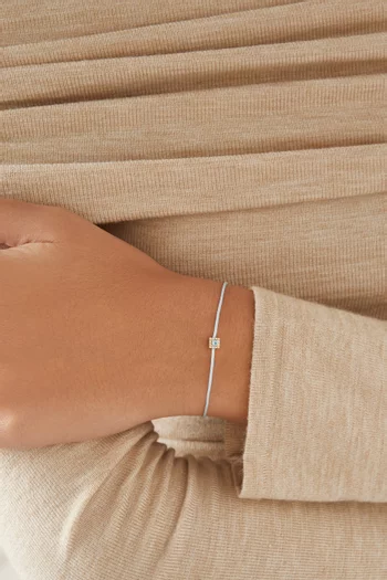 Topaz & Diamond Cord Bracelet in 14kt Yellow Gold