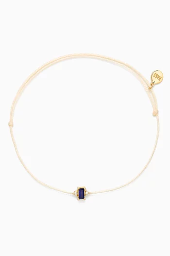Sapphire Cord Bracelet in 14kt Yellow Gold