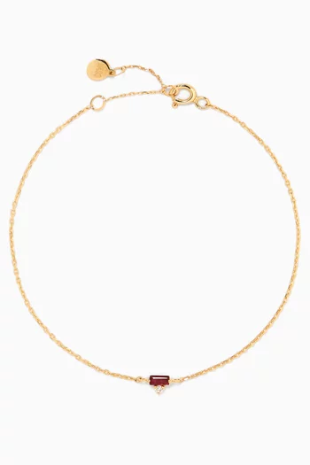 Ruby Bracelet in 14kt Yellow Gold
