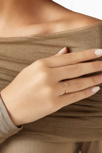 Diamond Open Ring in 14kt Yellow Gold