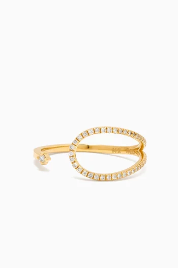 Diamond Open Ring in 14kt Yellow Gold