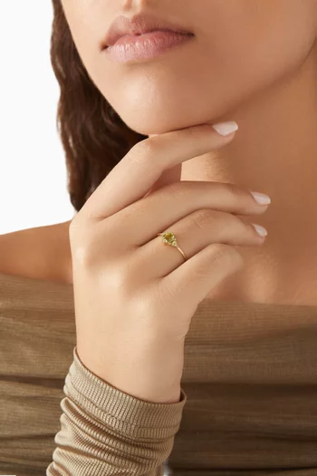 Peridot Ring in 14kt Yellow Gold