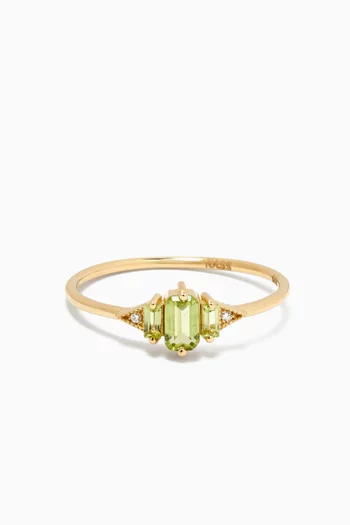 Peridot Ring in 14kt Yellow Gold
