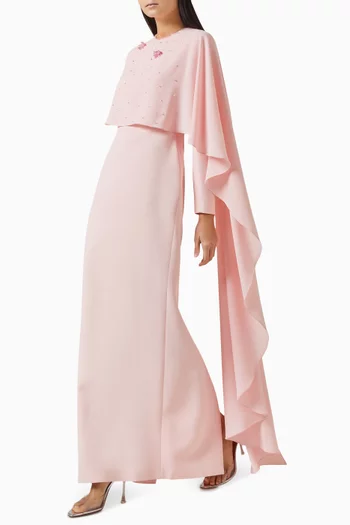 Erica Crystal-embellished Dress in Crepe