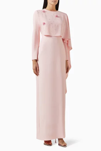 Erica Crystal-embellished Dress in Crepe