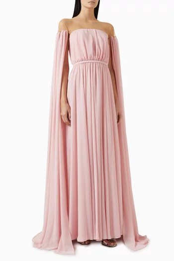 Lorelei Off-shoulder Gown in Chiffon