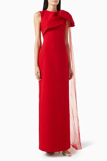 Vera Bow Gown in Crepe