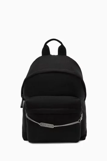 Logo-chain Backpack in Canvas