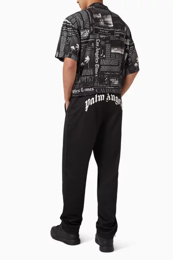 Back Curved Logo Track Pants