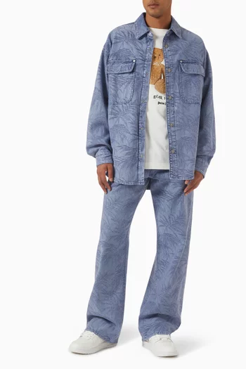 Palms Jacquard Shirt in Denim