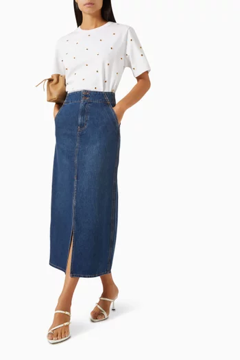 Patricia Maxi Skirt in Denim