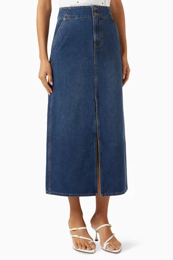 Patricia Maxi Skirt in Denim