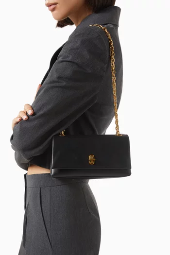The Dual Chain Mini Bag in Leather