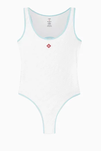 Jacquard Monogram One-piece Swimsuit