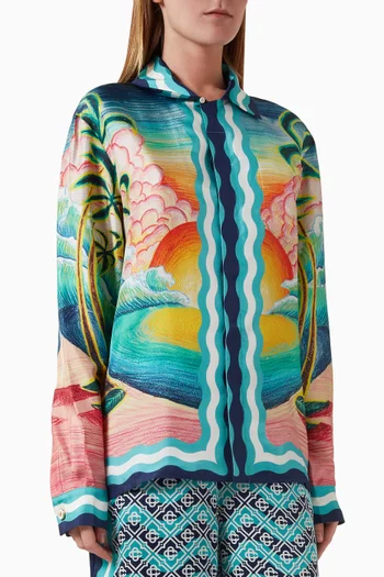 Danse De La Mer Shirt in Silk
