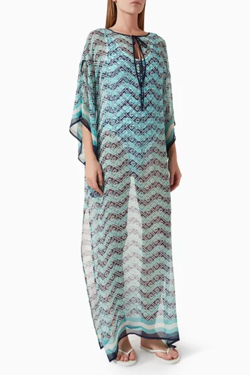 قفطان بنقشة شعار الماركة حرير