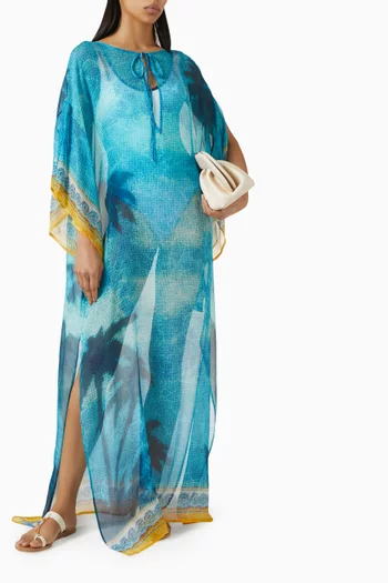 Danse De La Mer Kaftan in Silk