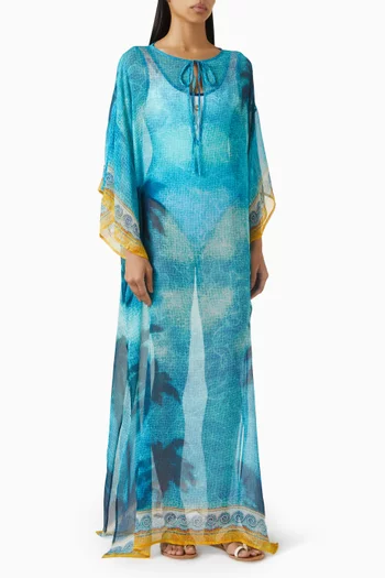 Danse De La Mer Kaftan in Silk