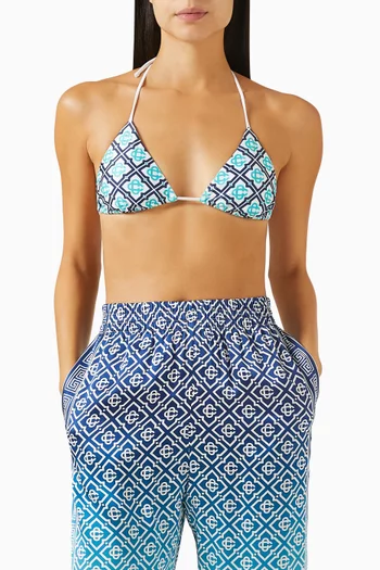 Monogram Bikini Top