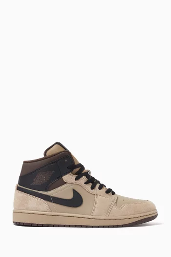 Air Jordan 1 Mid Sneakers in Leather
