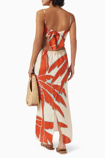 Tactile Winds Maxi Dress in Linen